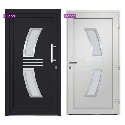 Porta di Ingresso Antracite 98x208 cm | homemem39
