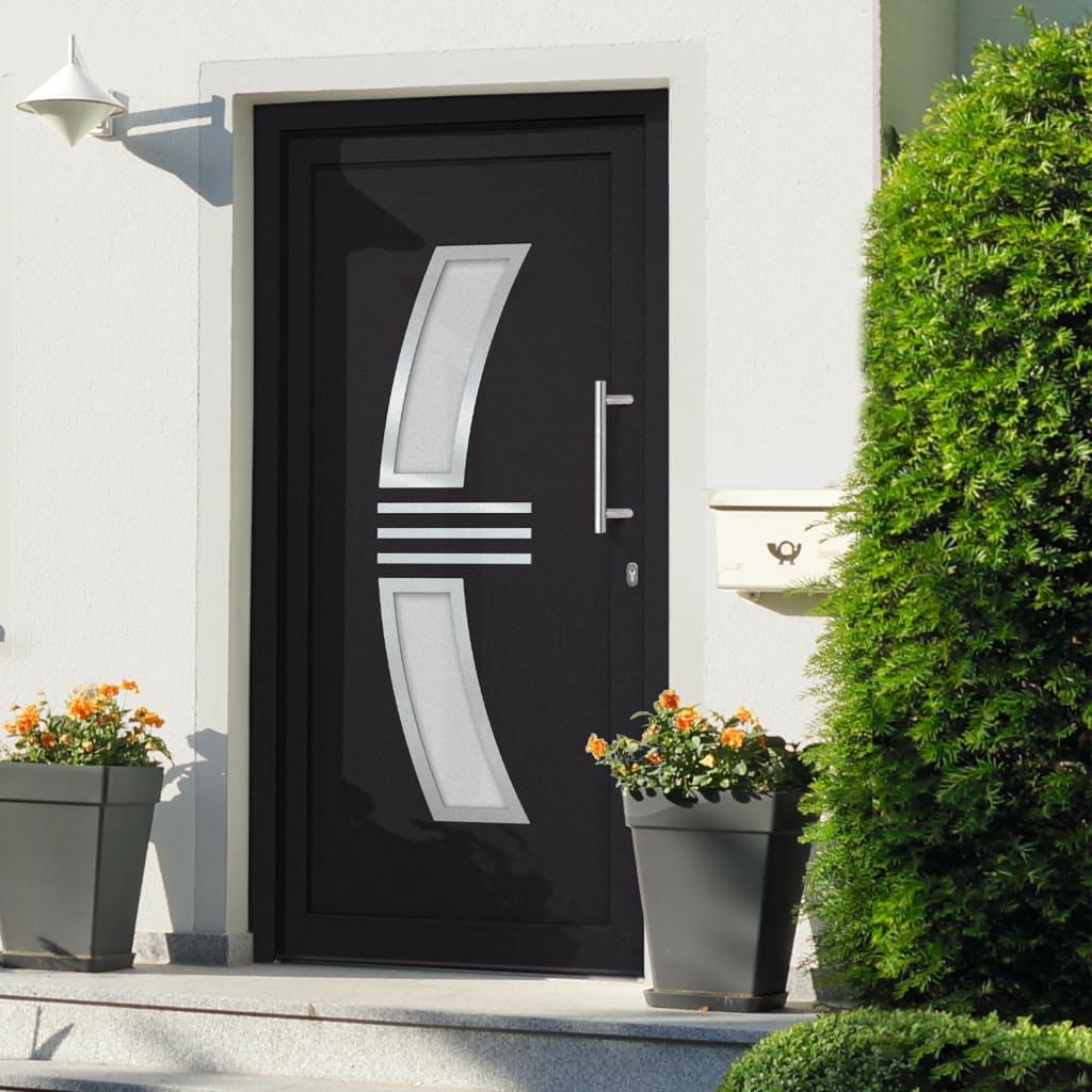 Porta di Ingresso Antracite 98x208 cm | homemem39