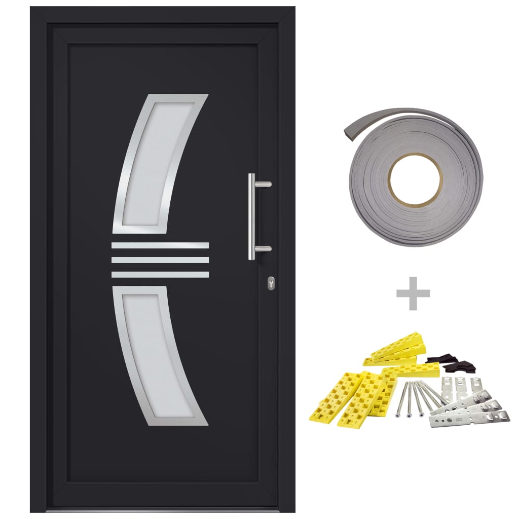 Porta di Ingresso Antracite 108x208 cm | homemem39