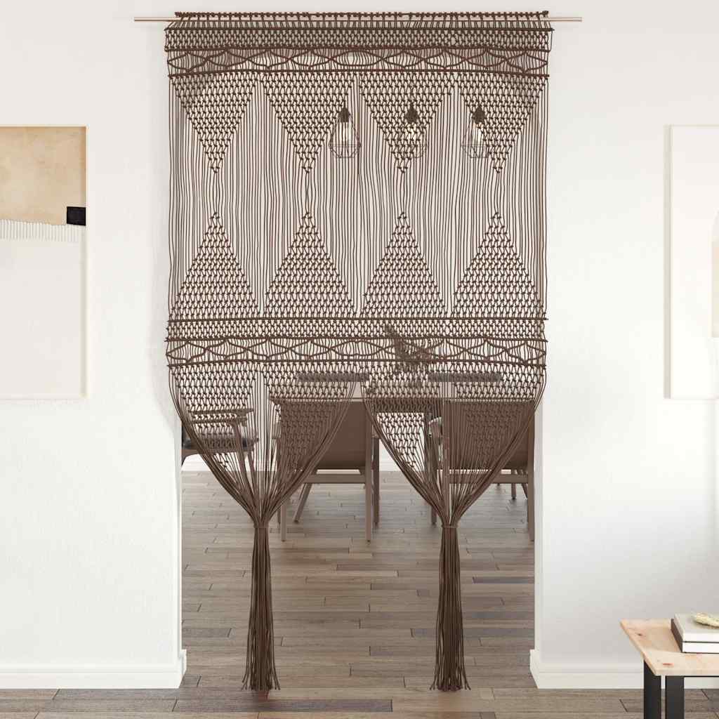 Tenda Macramè Grigio Talpa 140x240 cm in Cotone | homemem39