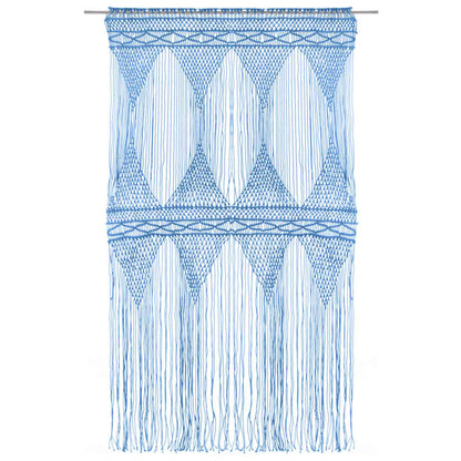 Tenda Macramè Blu 140x240 cm in Cotone