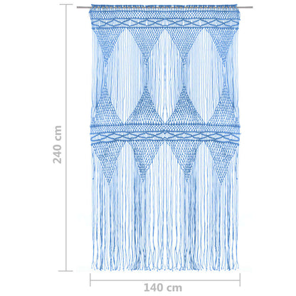 Tenda Macramè Blu 140x240 cm in Cotone