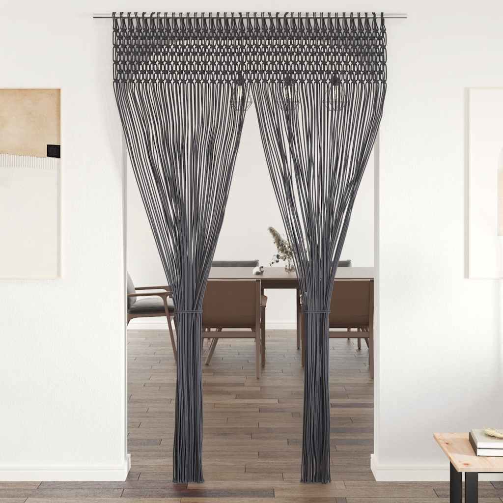 Tenda Macramè Antracite 140x240 cm in Cotone | homemem39