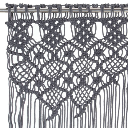 Tenda Macramè Antracite 140x240 cm in Cotone | homemem39