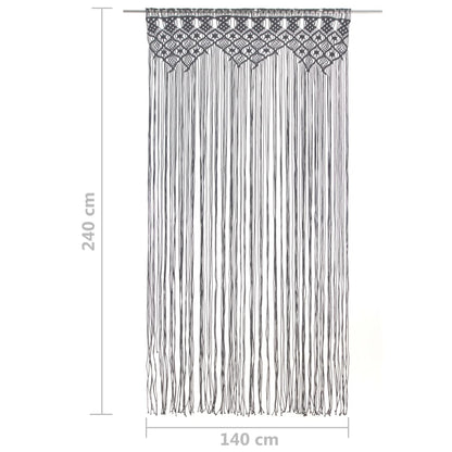 Tenda Macramè Antracite 140x240 cm in Cotone | homemem39