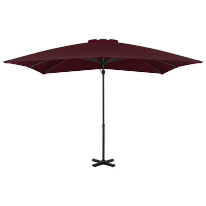 Ombrellone a Sbalzo con Palo in Alluminio 250x250 cm Bordeaux - homemem39