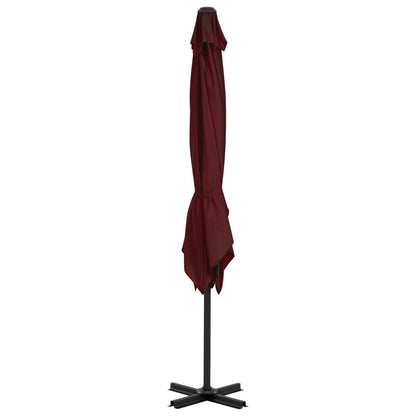 Ombrellone a Sbalzo con Palo in Alluminio 250x250 cm Bordeaux - homemem39