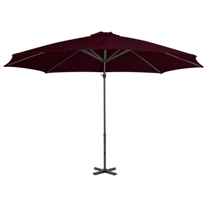 Ombrellone a Sbalzo con Palo in Alluminio 300 cm Rosso - homemem39