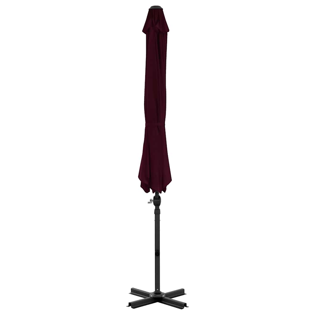 Ombrellone a Sbalzo con Palo in Alluminio 300 cm Rosso