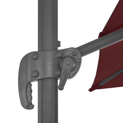 Ombrellone a Sbalzo con Palo in Alluminio 400x300 cm Bordeaux | homemem39