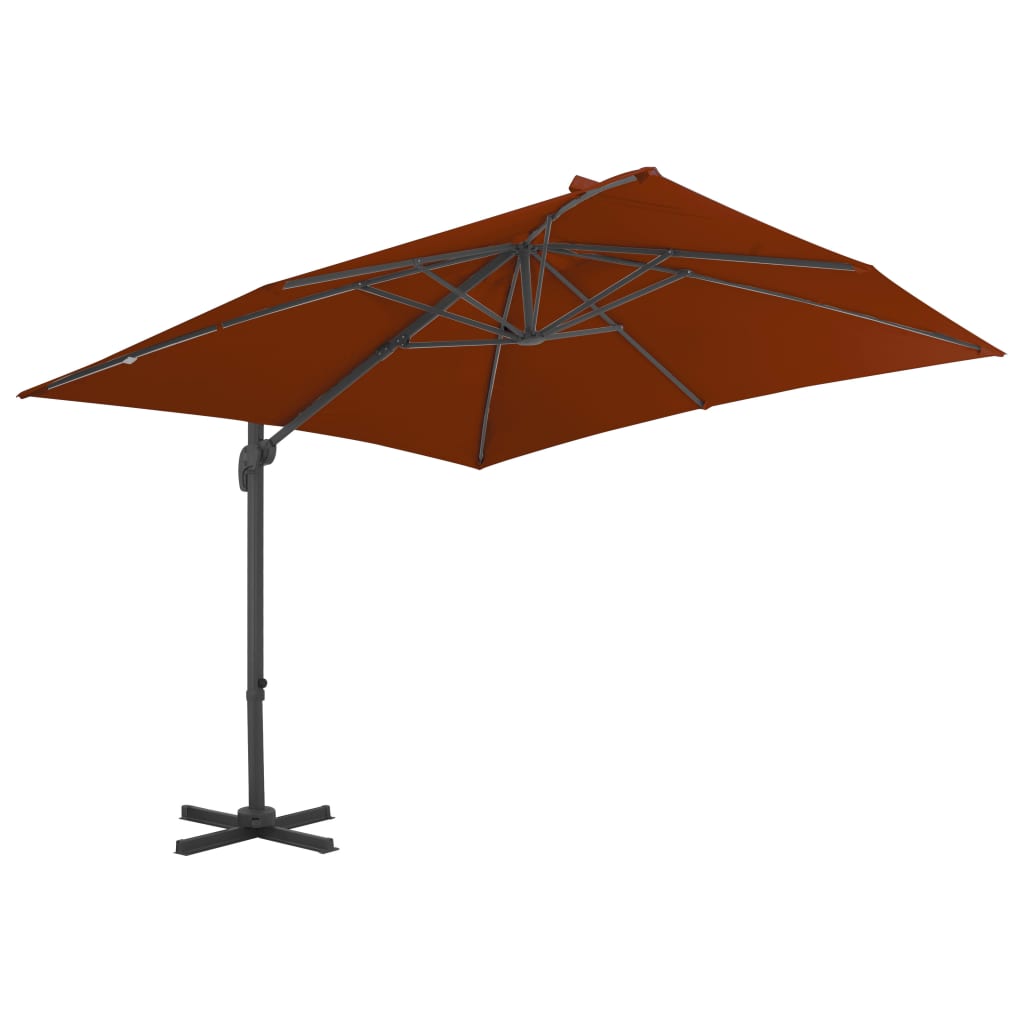 Ombrellone a Sbalzo con Palo in Alluminio 300x300 cm Terracotta | homemem39