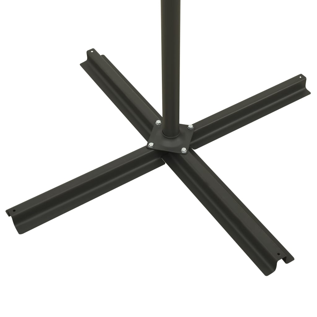 Ombrellone a Sbalzo con Palo e Luci a LED Verde 300 cm | homemem39