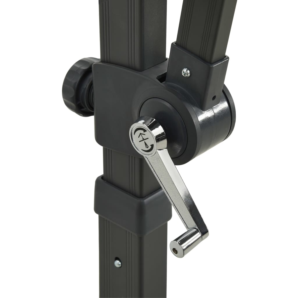 Ombrellone a Sbalzo con Doppia Copertura 250x250 cm Antracite - homemem39