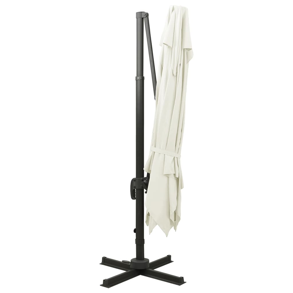 Ombrellone da giardino a sbalzo con doppio piano 300x300 cm Sabbia | homemem39