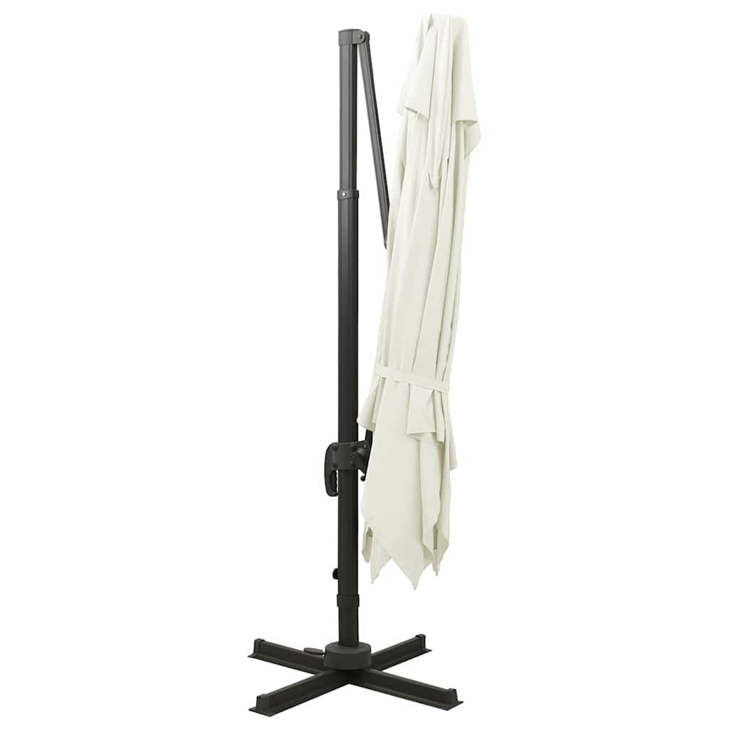 Ombrellone a sbalzo con doppio piano 300x300 cm Sabbia