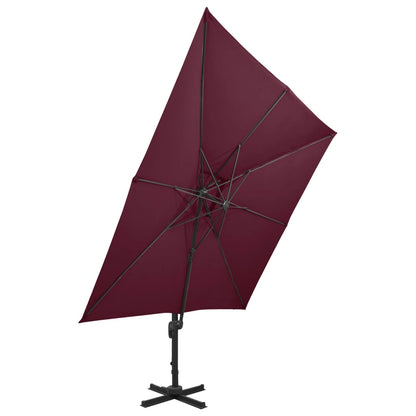 Ombrellone a Sbalzo con Doppia Copertura 300x300 cm Bodeaux | homemem39