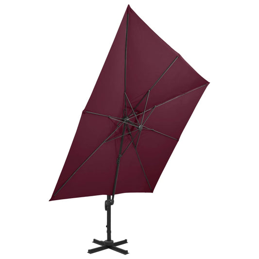 Ombrellone a Sbalzo con Doppia Copertura 300x300 cm Bodeaux | homemem39