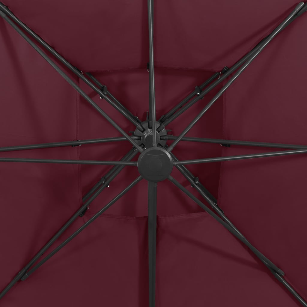 Ombrellone a Sbalzo con Doppia Copertura 300x300 cm Bodeaux | homemem39
