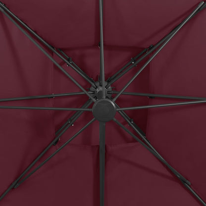 Ombrellone a Sbalzo con Doppia Copertura 300x300 cm Bodeaux | homemem39