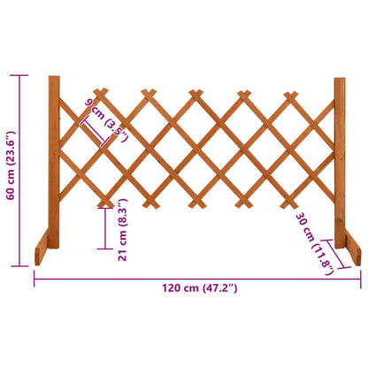 Traliccio da Giardino Arancione 120x60 cm Massello di Abete | homemem39