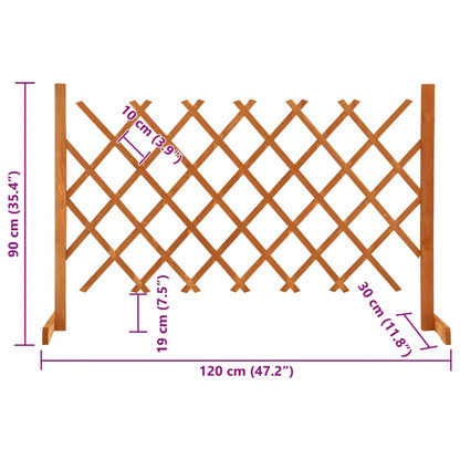 Traliccio da Giardino Arancione 120x90 cm Massello di Abete | homemem39