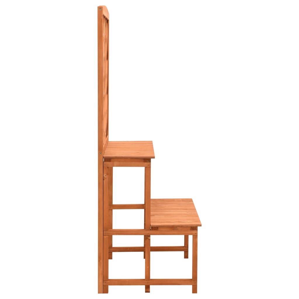 Fioriera con Traliccio Arancione 70x42x120 cm Massello di Abete | homemem39