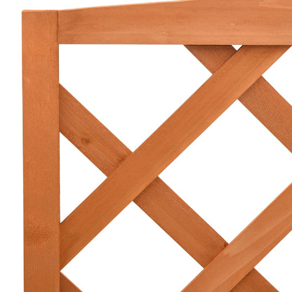 Fioriera con Traliccio Arancione 70x42x120 cm Massello di Abete | homemem39