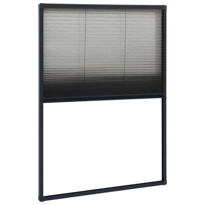 Zanzariera Plissettata Finestre Alluminio Antracite 80x120 cm | homemem39