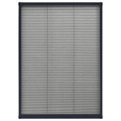 Zanzariera Plissettata Finestre Alluminio Antracite 80x120 cm | homemem39