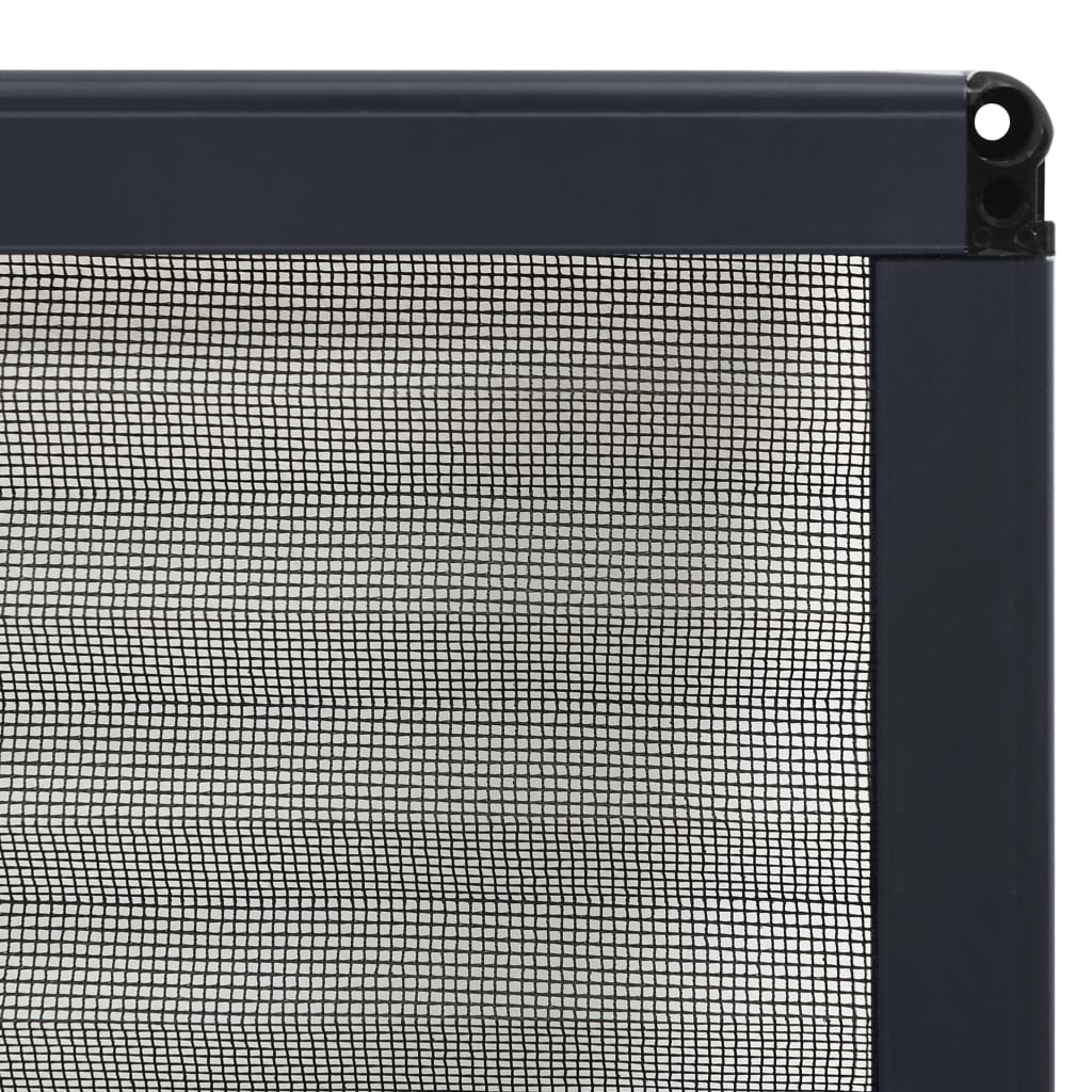 Zanzariera Plissettata Finestre Alluminio Antracite 80x120 cm | homemem39