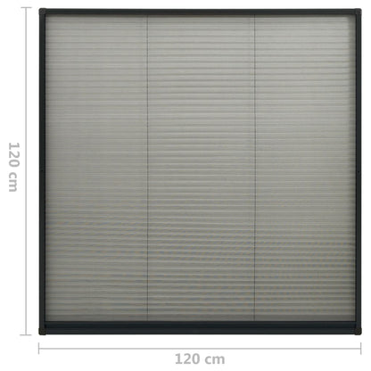 Zanzariera Plissettata per Finestre in Alluminio 120x120 cm | homemem39