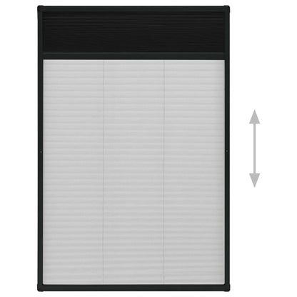 Zanzariera Plissettata Finestre Alluminio Antracite 120x120 cm