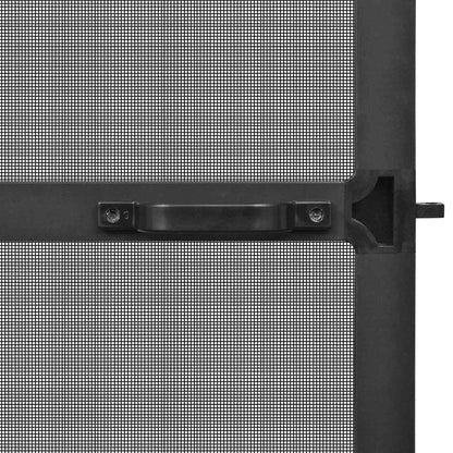Schermo Insetti a Battente Antracite e Nero 100 x 215 cm