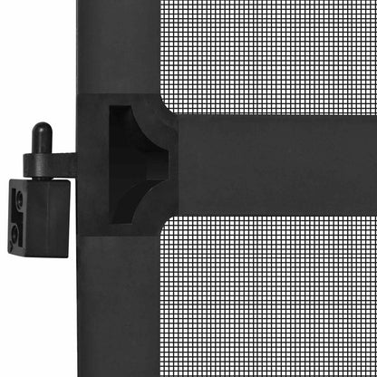 Schermo Insetti a Battente Antracite e Nero 120 x 240 cm | homemem39