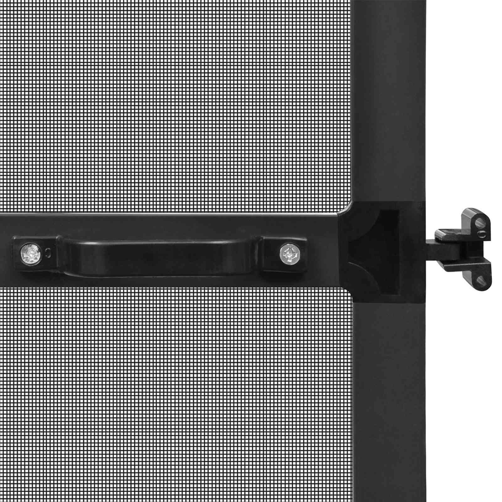 Schermo Insetti a Battente Antracite e Nero 120 x 240 cm | homemem39