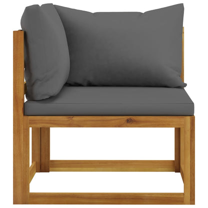 7 pc Garden Sofa Set with Solid Acacia Cushions