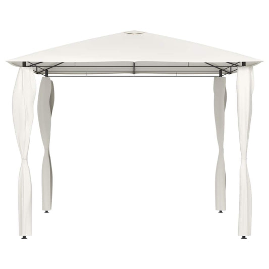 Gazebo con Montanti Rivestiti 3x3x2,6 m Crema 160 g/m² | homemem39