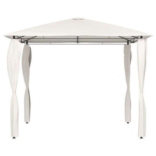 Gazebo con Montanti Rivestiti 3x3x2,6 m Crema 160 g/m² - homemem39