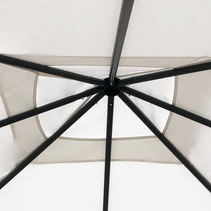 Gazebo con Montanti Rivestiti 3x3x2,6 m Crema 160 g/m² - homemem39