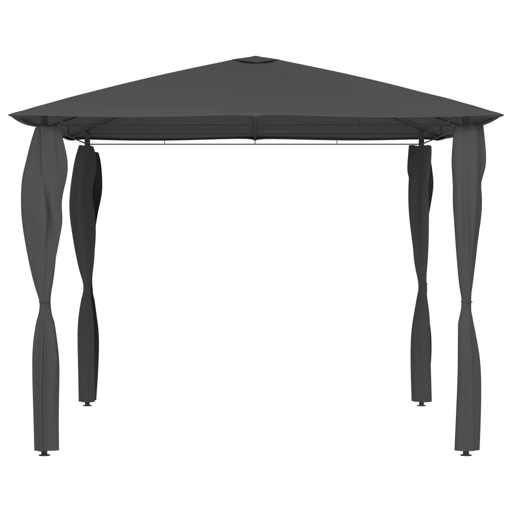 Gazebo con Montanti Rivestiti 3x3x2,6 m Antracite 160 g/m² | homemem39