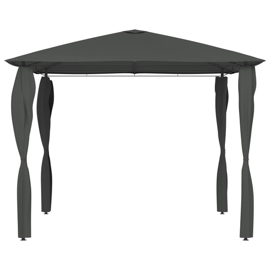 Gazebo con Montanti Rivestiti 3x3x2,6 m Antracite 160 g/m² | homemem39