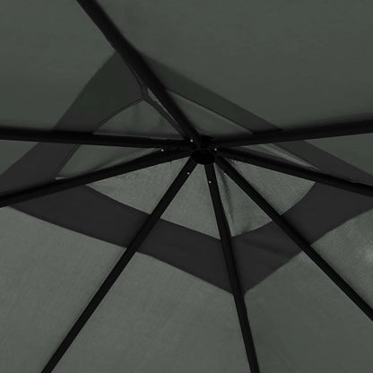 Gazebo con Montanti Rivestiti 3x3x2,6 m Antracite 160 g/m² | homemem39