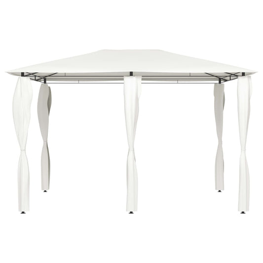Gazebo con Montanti Rivestiti 3x4x2,6 m Crema 160 g/m² - homemem39