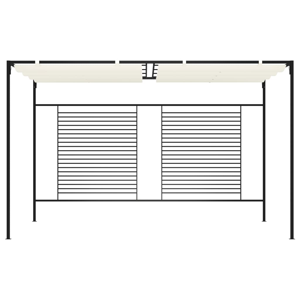 Gazebo con Tetto Retrattile 3x4x2,3 m Crema 180 g/m² | homemem39