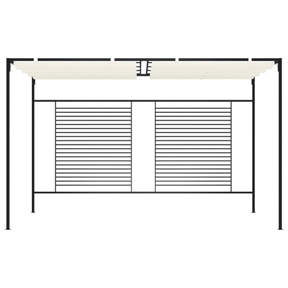 Gazebo con Tetto Retrattile 3x4x2,3 m Crema 180 g/m² | homemem39