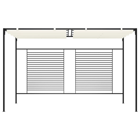 Gazebo con Tetto Retrattile 3x4x2,3 m Crema 180 g/m² | homemem39