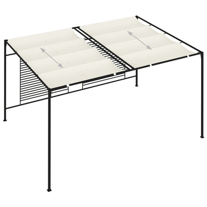 Gazebo con Tetto Retrattile 3x4x2,3 m Crema 180 g/m² | homemem39