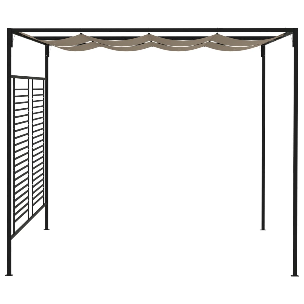 Gazebo con Tetto Retrattile 3x4x2,3 m Grigio Talpa 180 g/m² | homemem39