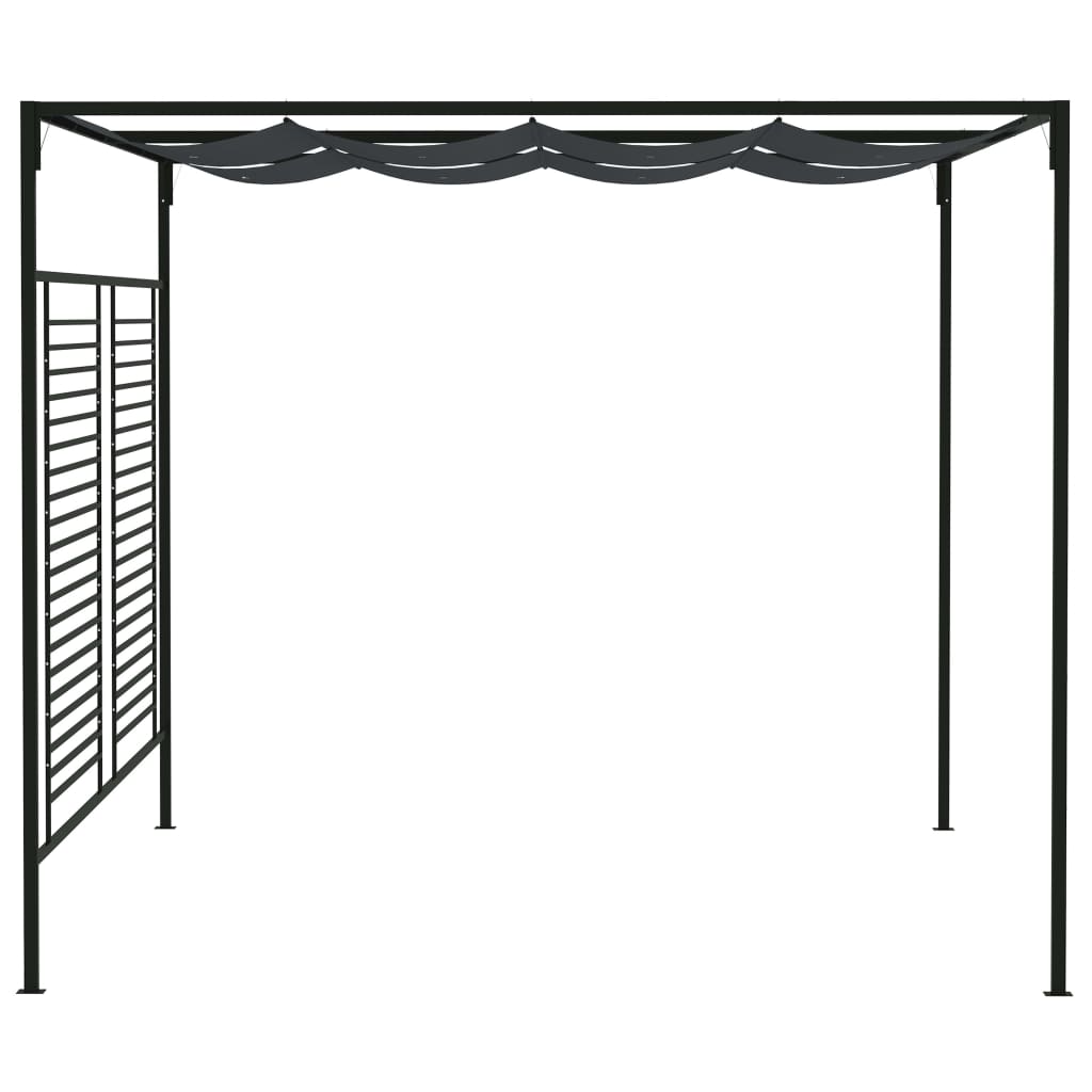 Gazebo con Tetto Retrattile 4x3x2,3 m Antracite 180 g/m² | homemem39