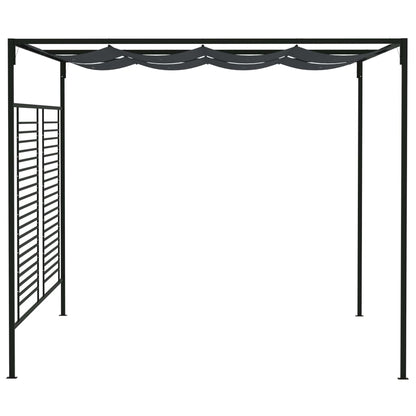 Gazebo con Tetto Retrattile 4x3x2,3 m Antracite 180 g/m² | homemem39